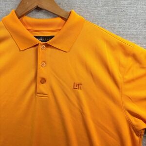 Loudmouth Mens LG Short Sleeve Performance Golf Heritage Polo Shirt Yellow EUC